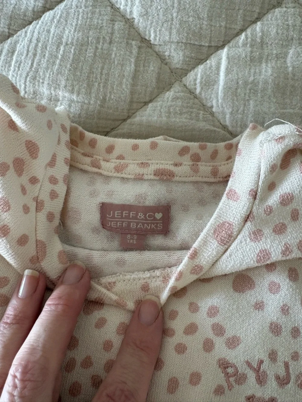 Girls' Light Pink Dot Pajama Set - Cozy Cotton Blend
